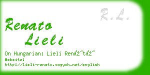 renato lieli business card